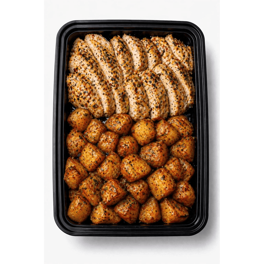 Garlic Herb Chicken With Roast Potatoes