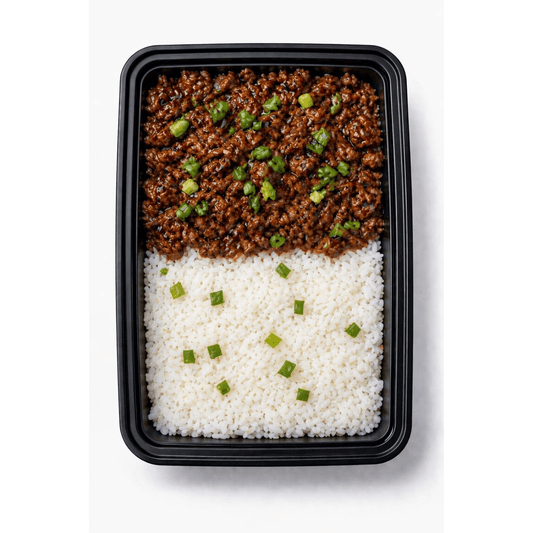Honey Steak Mince Rice Box from tub grub